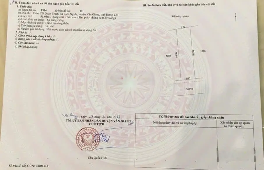 Duy nhất 1 lô trục chính đấu giá Quán Trạch - Liên Nghĩa, đường 15m trục chính khu