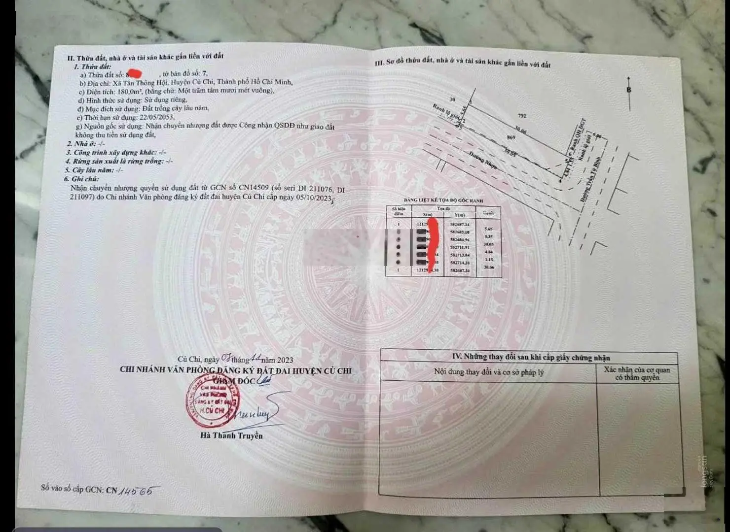 Ngộp bank bán cắt lỗ ra nhanh lô đất ở Tân Thông Hội Củ Chi 180m2 giá 1tỷ còn thương lượng