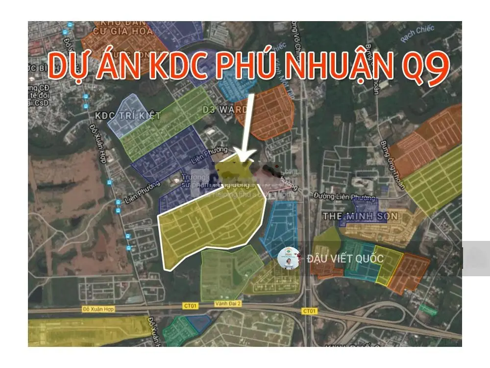 Bán nền 270m2 (15x18m) dự án Phú Nhuận Q9, trục chính đường 20m, MT đường 659 - cạnh Global City