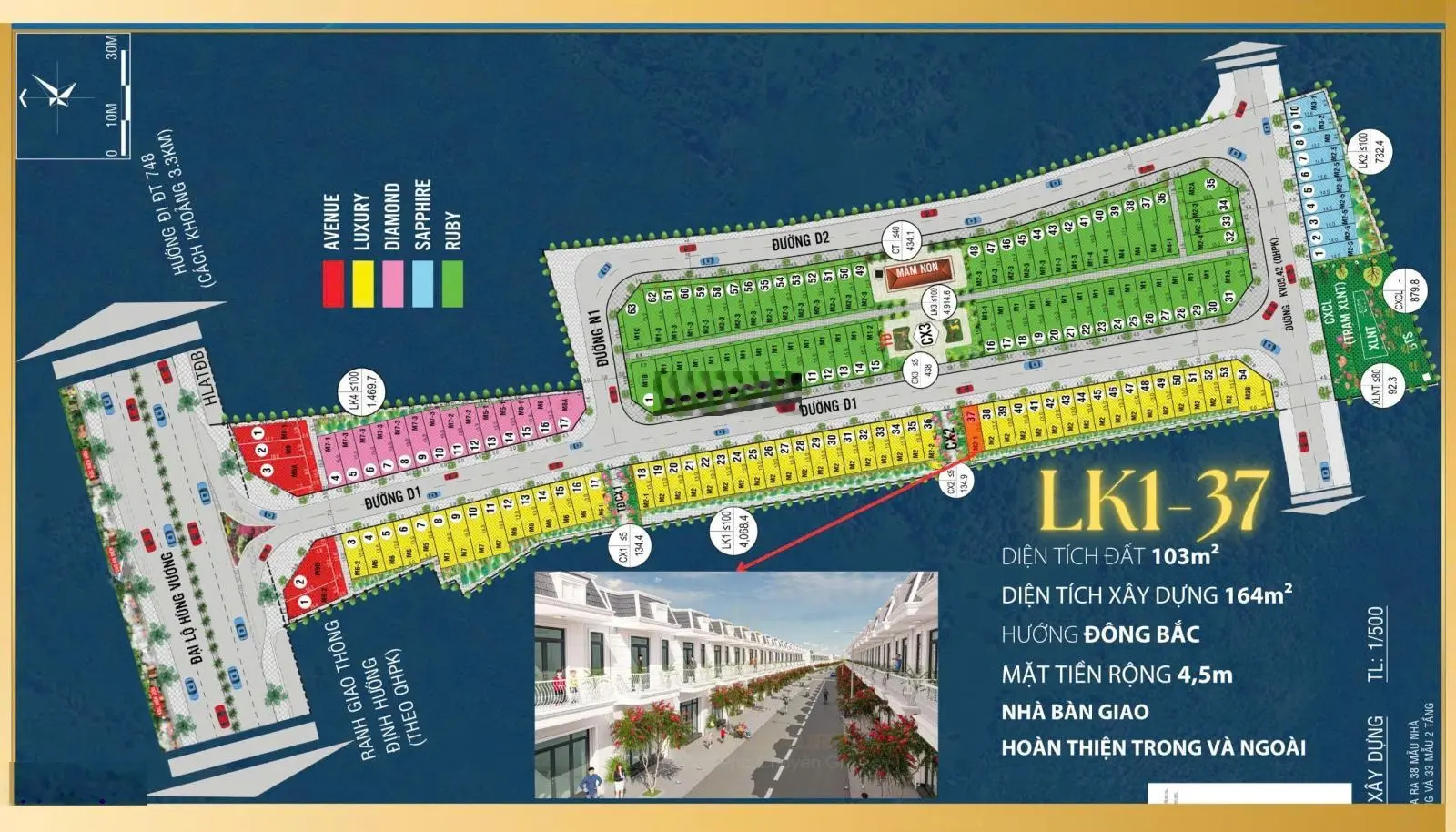 Bán shophouse Bình Dương MT Đại Lộ Hùng Vương 32m, giá: 2,9 tỷ nằm kế KCN rạch Bắp và chợ An Điền