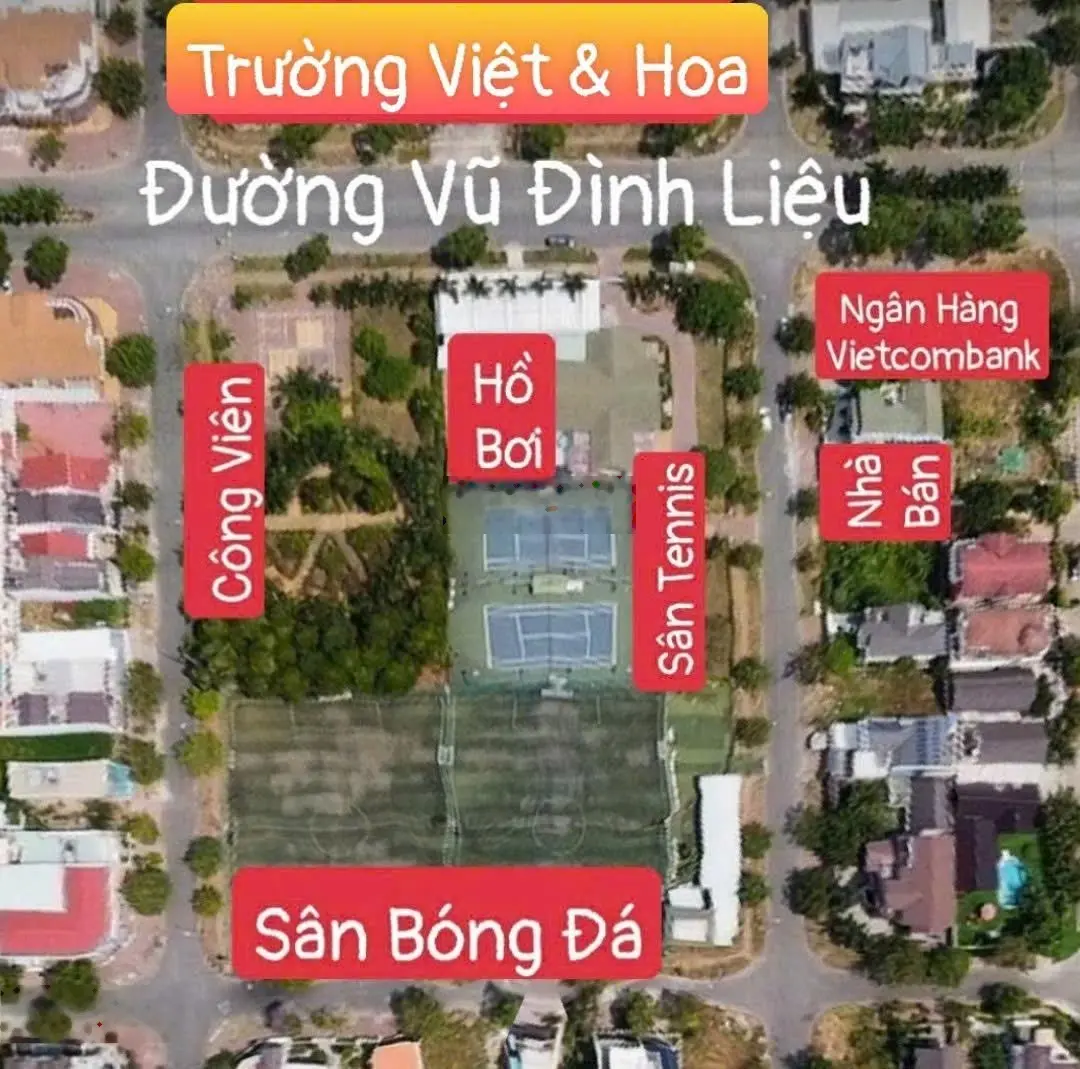 Biệt thự kdc nam long ( đối diện sân tennis + cạnh ngân hàng vietcombank)