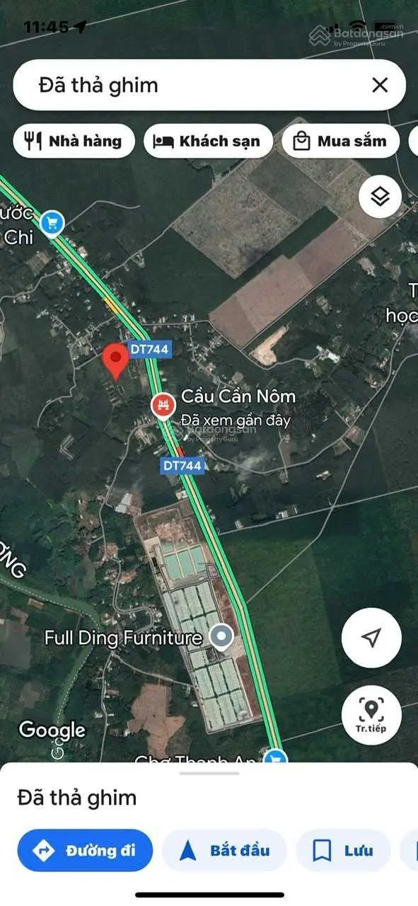 Cần bán lô đất (230 x 50m) - 11.500m2 xã Thanh An, Dầu Tiếng, Bình Dương. Giá 23,8 tỷ 0901 343 ***