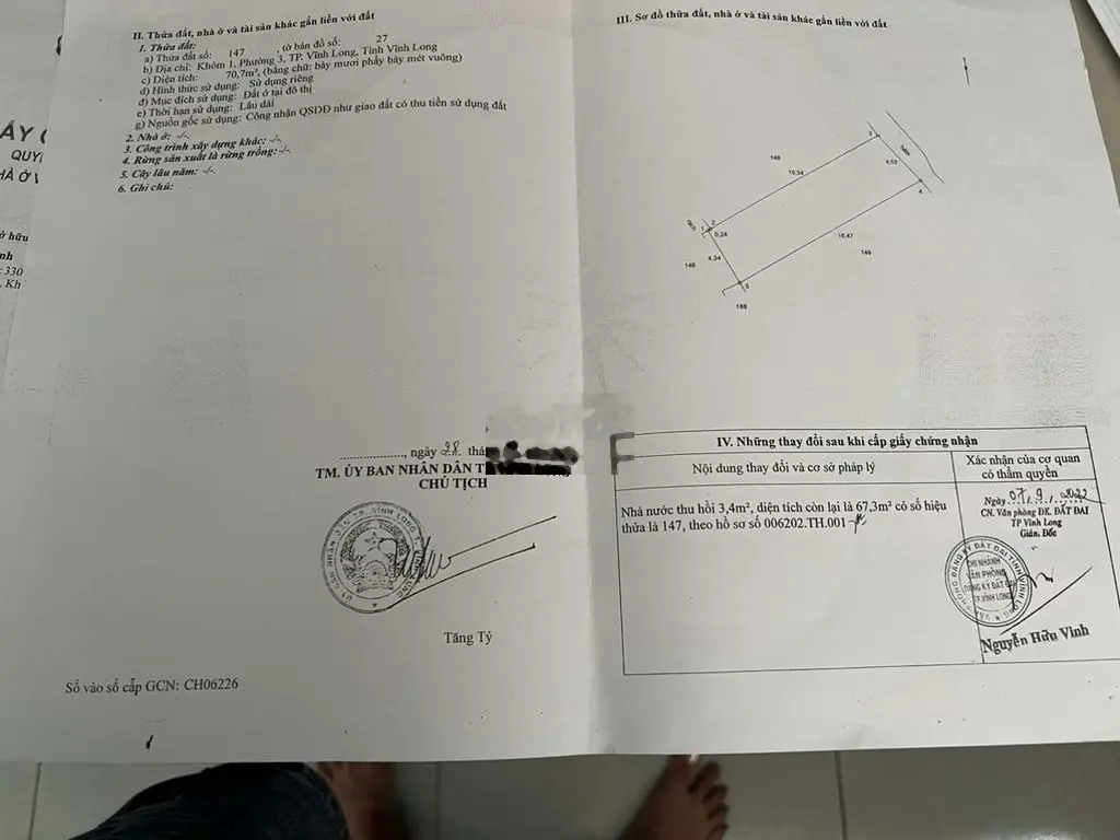 NHÀ CŨ PHƯỜNG 3, TPVL, MUA SƠN LẠI LÀ OK