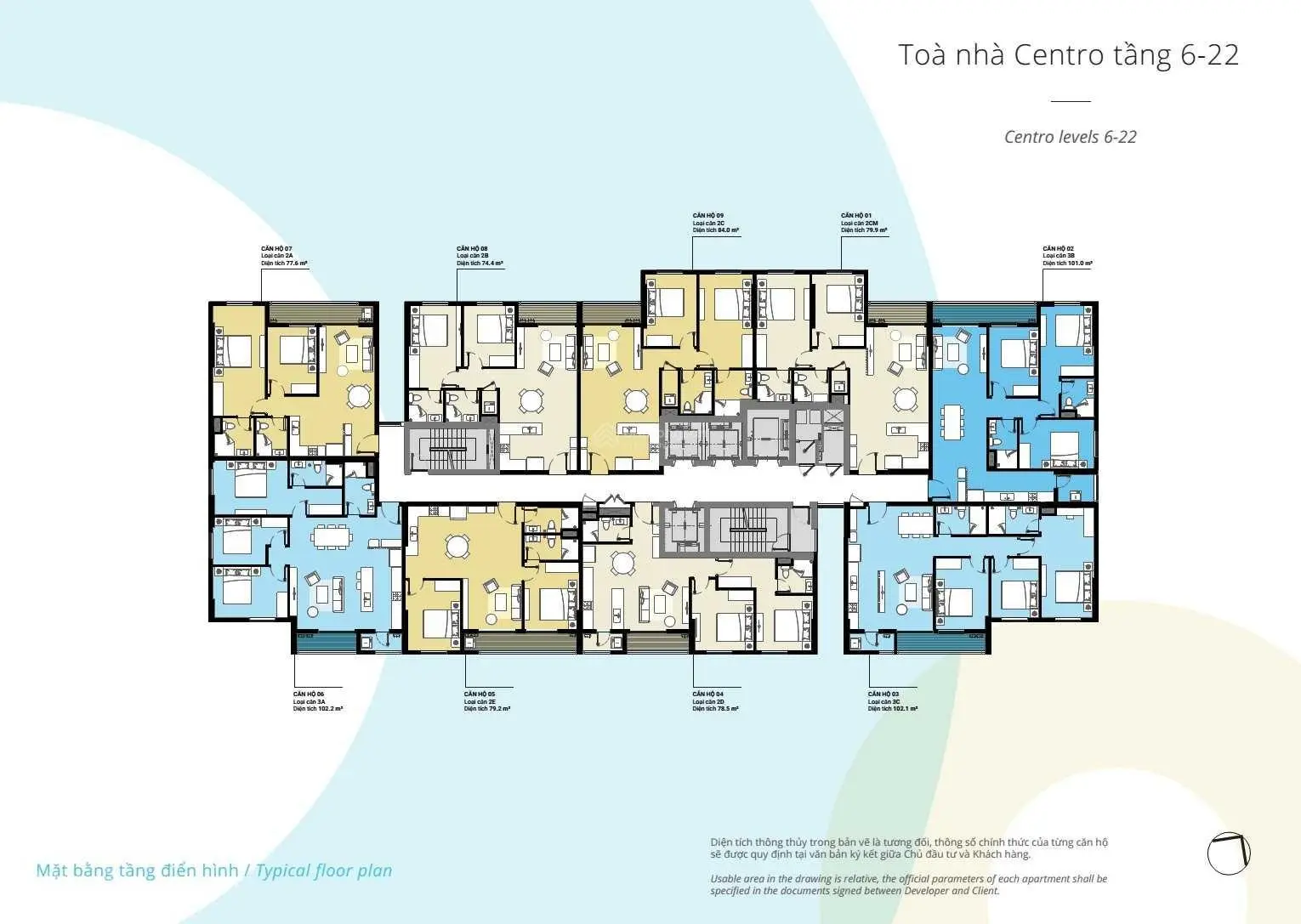 Chính chủ tôi cần bán căn 3PN tòa Centro căn góc Đông Nam view Hồ Tây - Tầng trung có slot oto