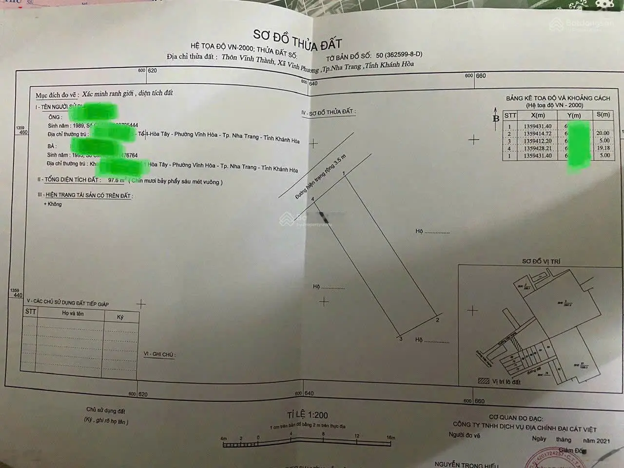 Giảm giá kịch khung 80tr, bán đất chính chủ 97m2 (5x19,4m) còn 560 tr (bớt lộc)