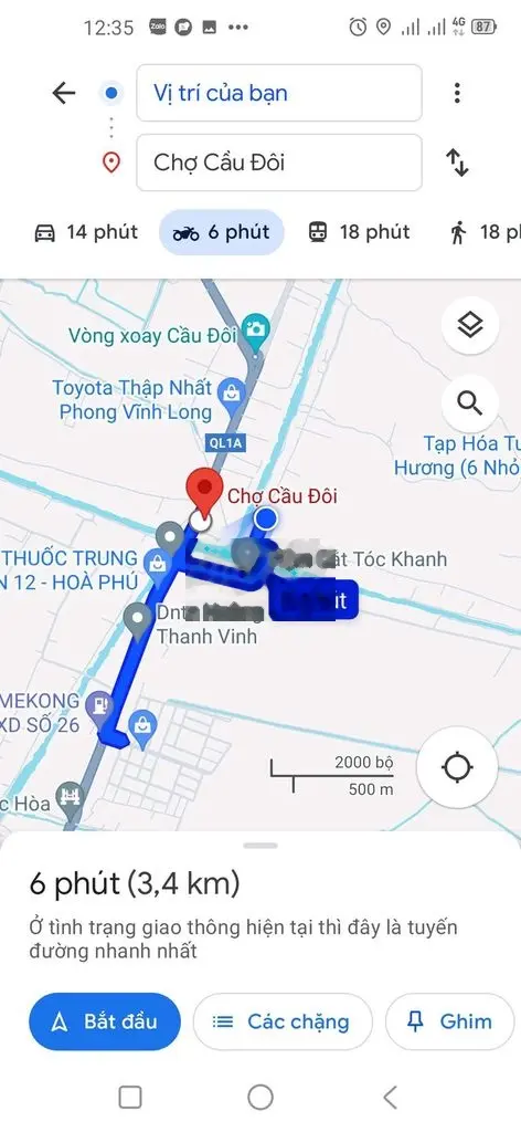 Đất mặt tiền xe 16 chổ