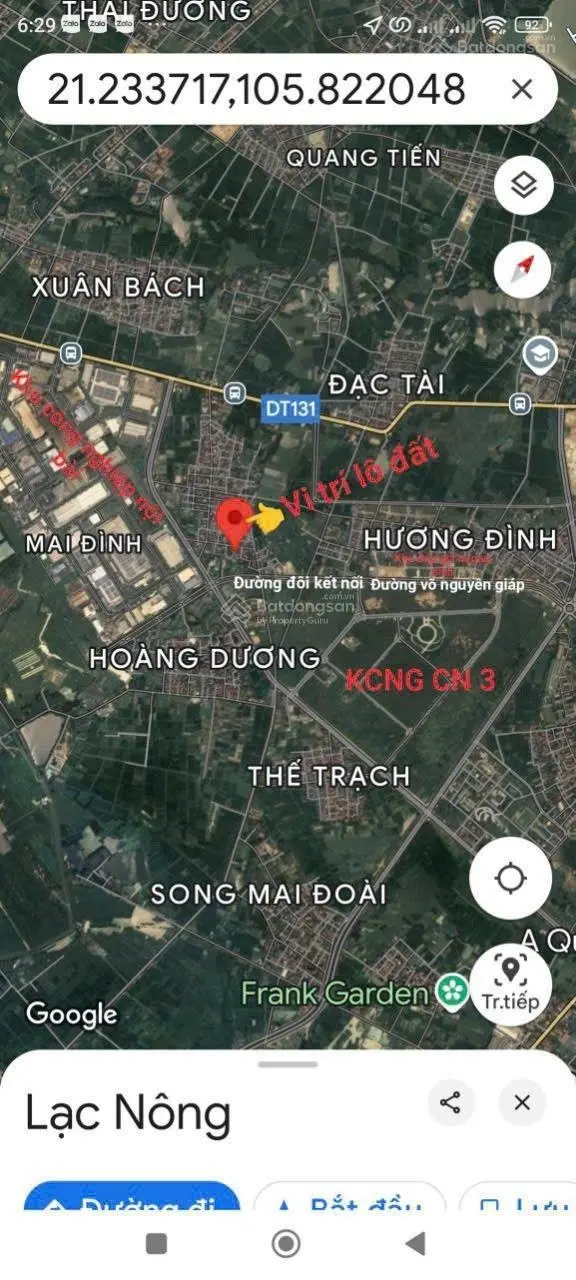 Bán đất giá 2,3 ty Lạc Nông - Mai Đình, trung tâm thành phố vệ tinh Sóc Sơn