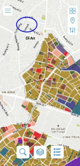 600m thổ cư, 12,x tỷ, dĩ an bình dương, ngang 18m, hẻm 5m trục nguyễn tri phương
