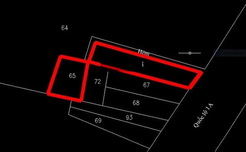 Nhà, đất bán tại đường Quốc lộ 1A, phường 4, Tp Tân An, tỉnh Long An