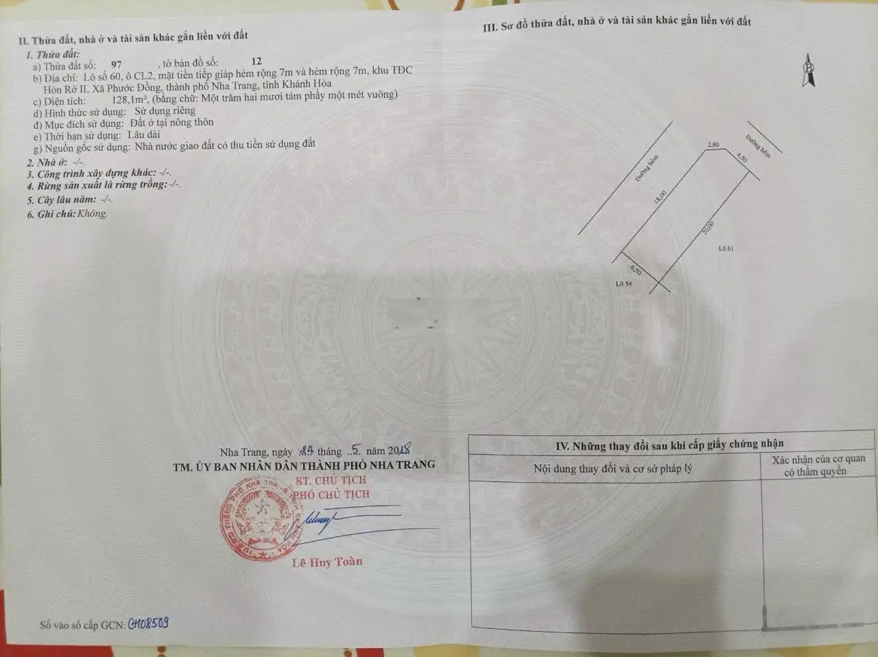 Bán đất Hòn Rớ 2 diện tích 128m2 lô góc - ngang 6.5m - giá 4.2 tỷ - Đường hiện trạng rộng 10m