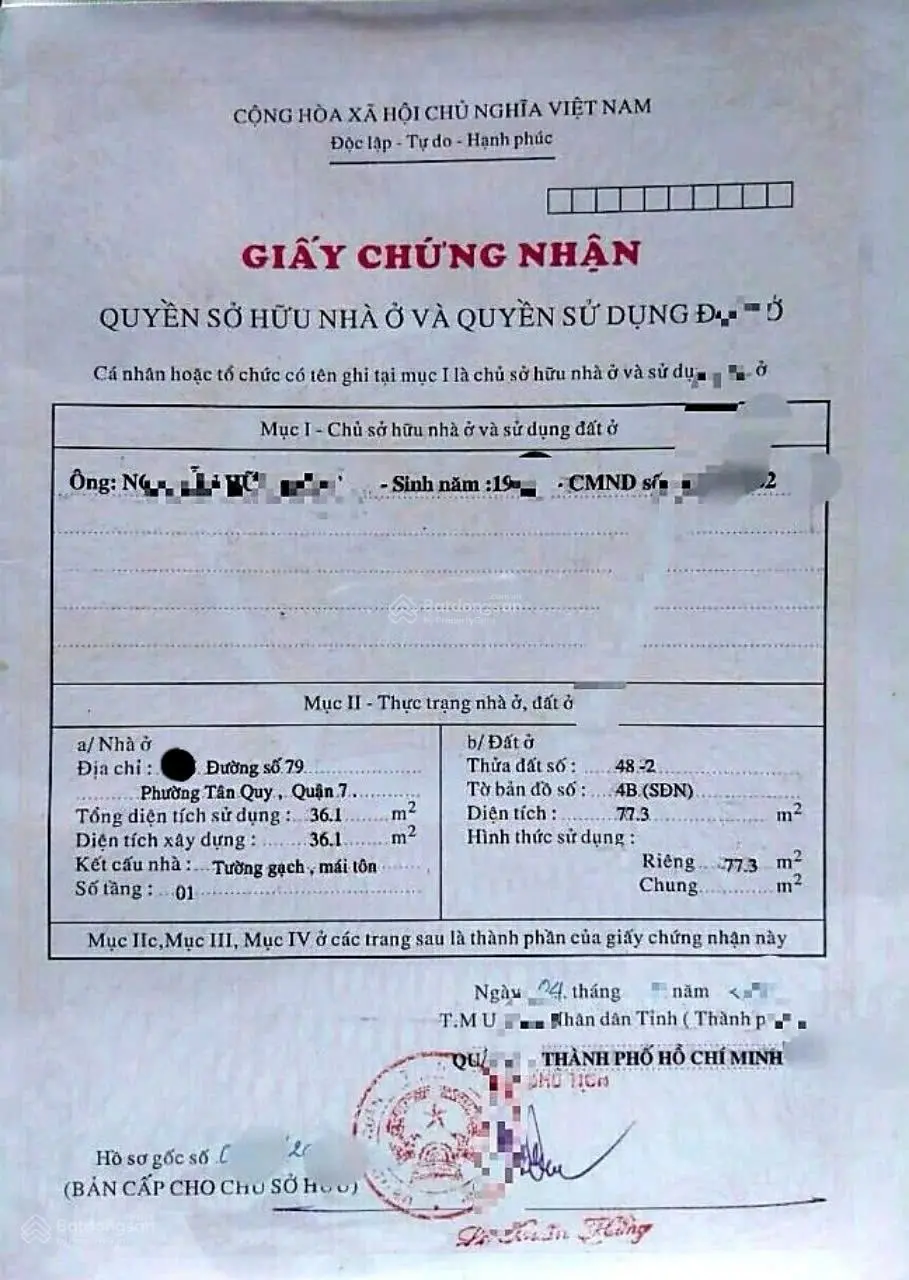 Nhà mặt tiền đường 79, Tân Quy Q7, 4*20,7m, sổ hồng, 14 tỷ, còn TL mạnh