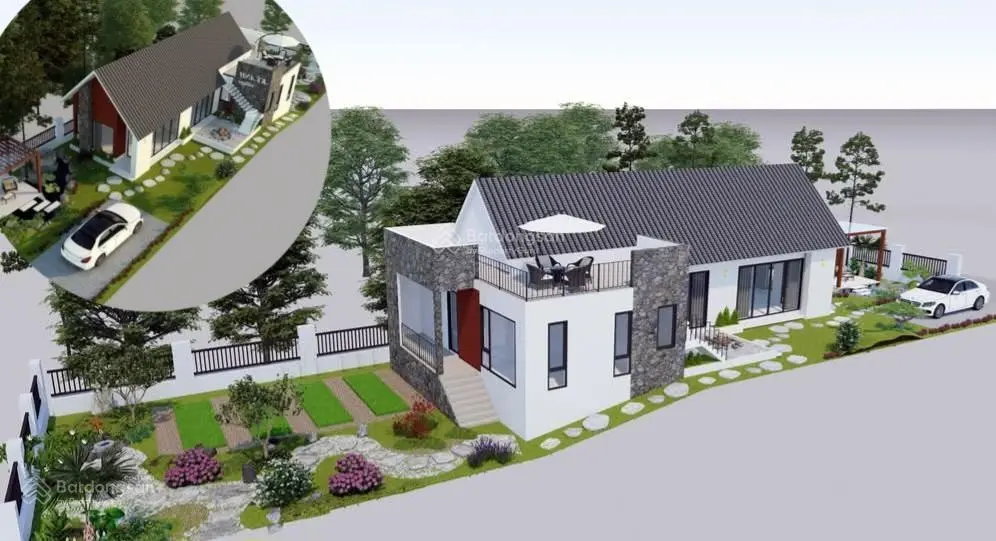 Biệt thự sân vườn ven Đà Lạt 3 tỷ 450, full nội thất cơ bản