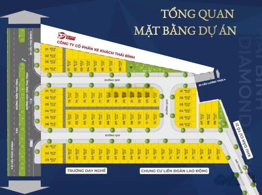 Bán đất nền dự án Thái Bình Diamond City giá chỉ 59,2 triệu/m²