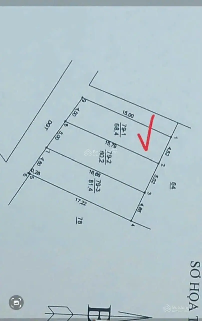 Bán lô góc 68,4m2 xã Song Phượng, H. Đan Phượng, giá 50 tr/m2 (3 tỷ 420 tr)