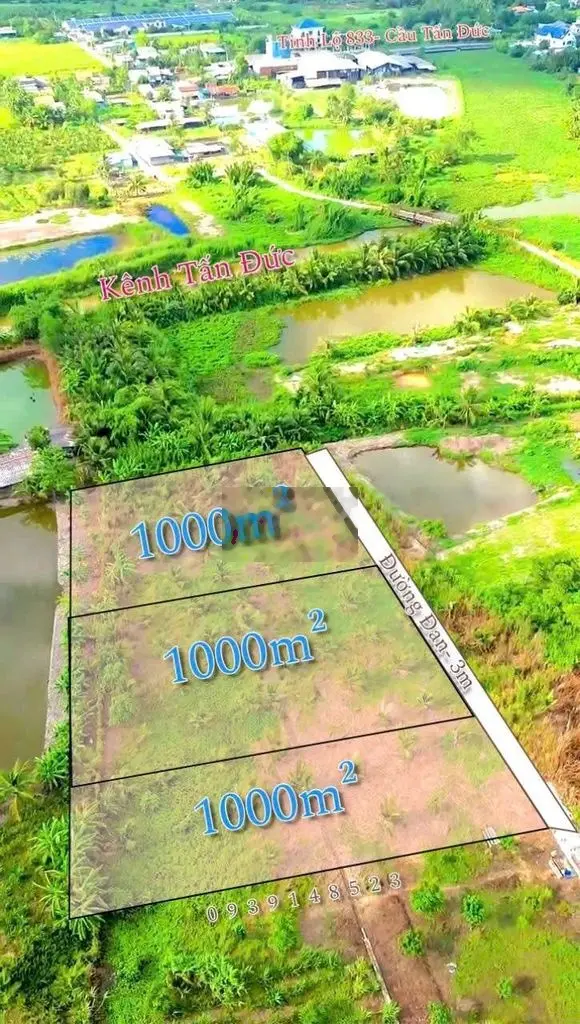 Hàng Vip, 1000m2 đất 20x 48m, view kênh nghĩ dưỡng chỉ 750tr