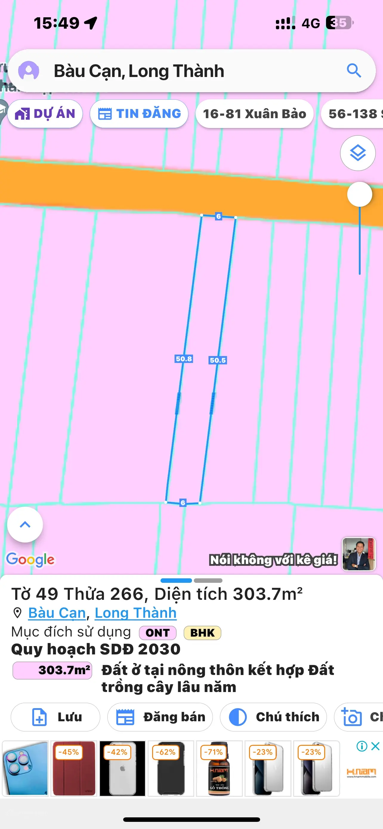 Nhà thổ cư xã Bàu Cạn, Long Thành