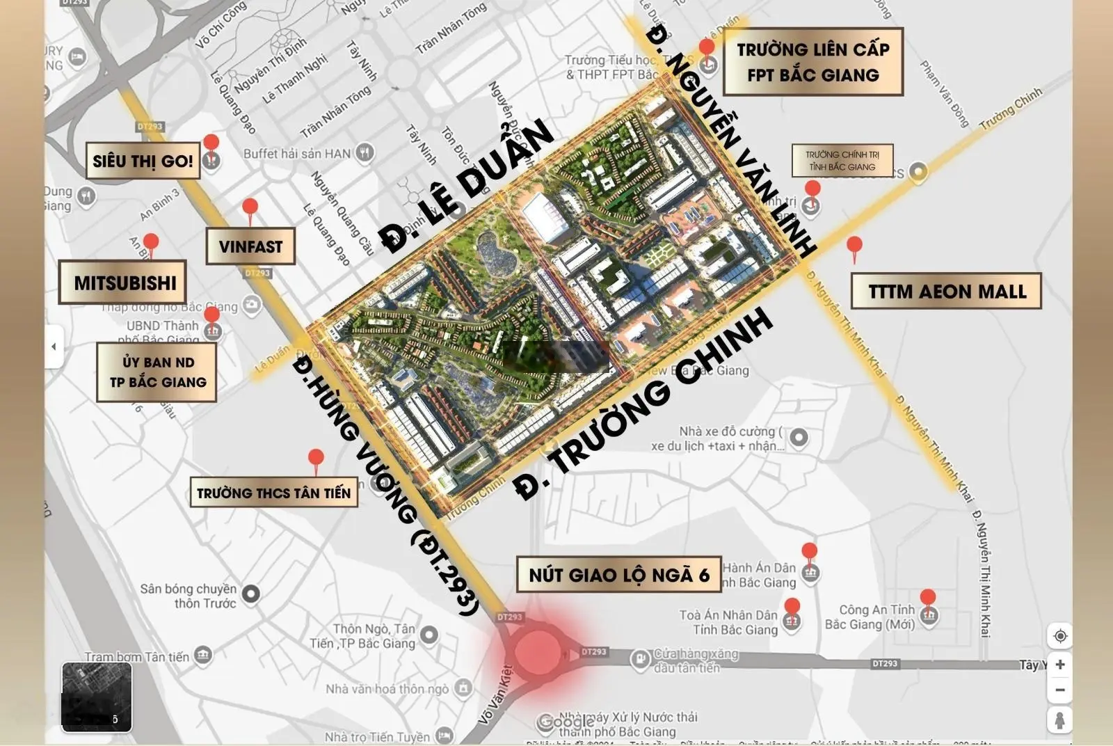Đất nền ngã 6 phía nam tp Bắc Giang