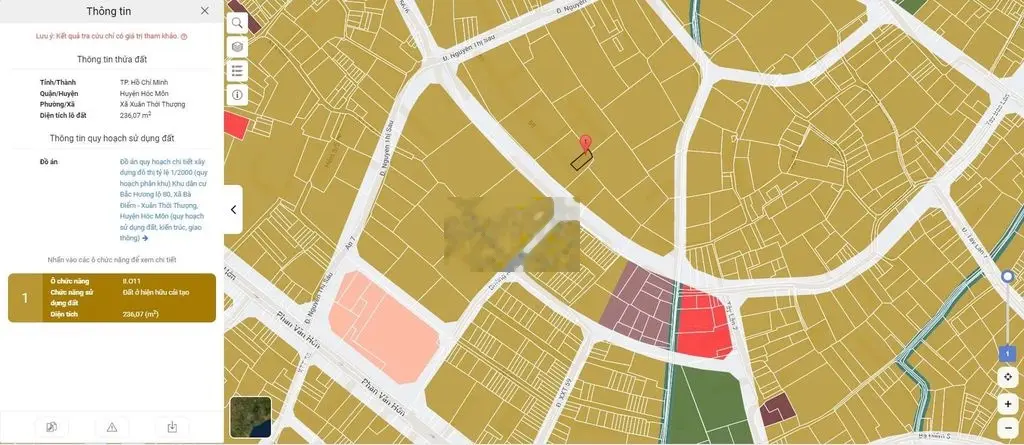 Bán lô đất mặt tiền 10m KDC tại đường Nguyễn Thị Sáu, Xuân Thới Thượng