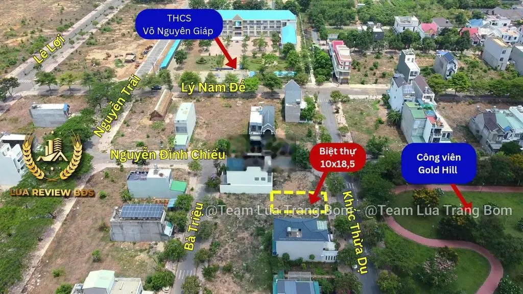 Biệt thự Gold Hill kề góc, 10x18,5, đối diện CV, nhỉnh 4 tỷ chút
