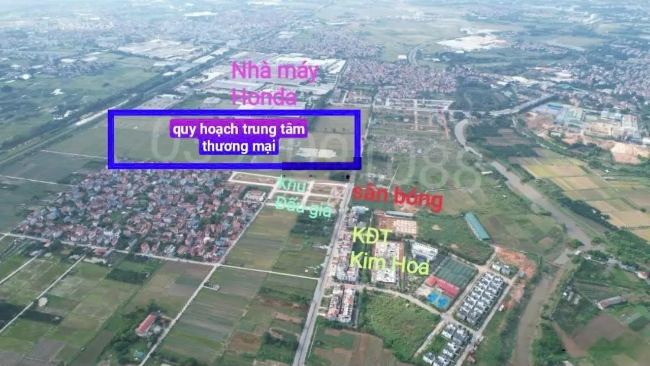 Gia đinh cần chuyển nhượng thửa đất đấu giá Kim Hoa, vị trí mặt đường đôi Ngô Miễn, sổ đỏ sang tên