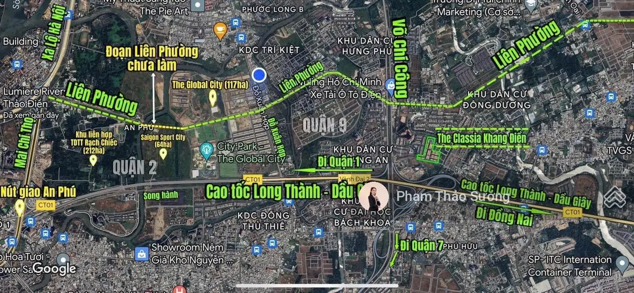 Chủ thiện chí bán nền đất biệt thự 200m2 (10x20m) MT đường 16m, chỉ 85 triệu/m2 - cạnh Global City