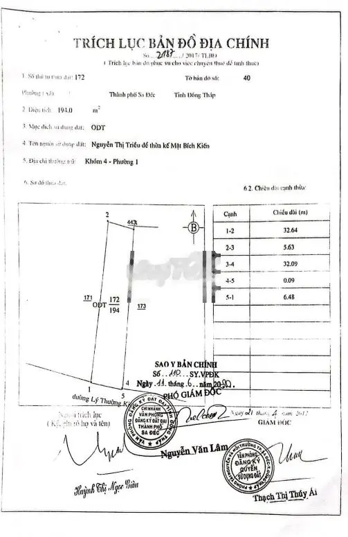 Bán nhà MT kinh doanh 6.5m đường Lý Thường Kiệt, P1, TP. Sa Đéc, ĐT