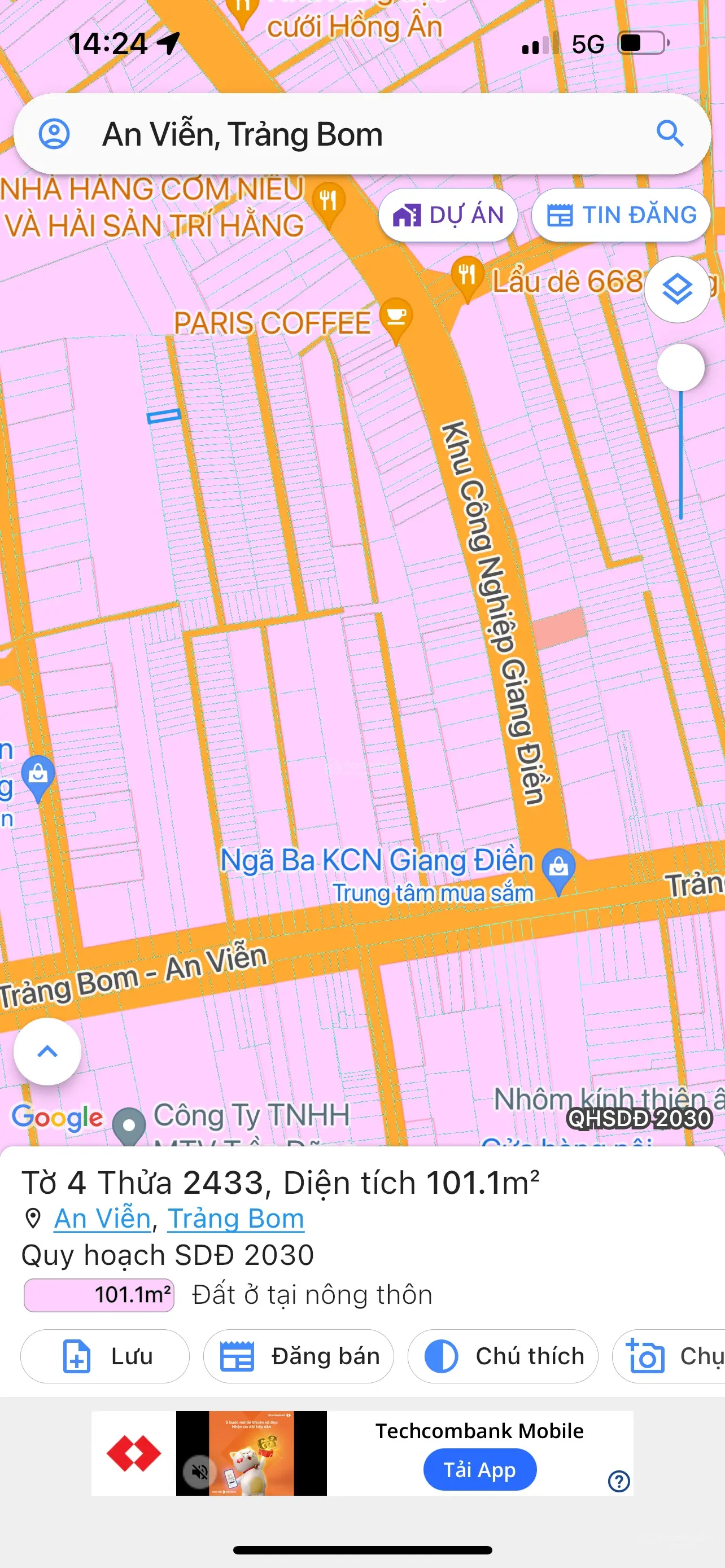 DT101m Sổ riêng Thổ Cư Ngay Ngã Ba KCN Giang Điền Cách Sân bay Long Thành 15km -Giáp TP Biên Hoà
