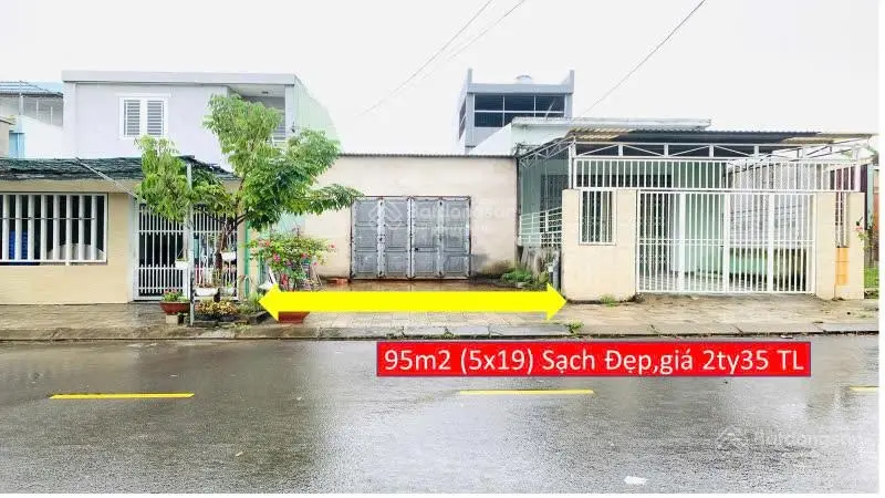 Bán gấp đất mặt tiền đường Bắc Thượng 2 gần ủy ban Hòa Hiệp Nam 95m2 Giá 2ty35 TL