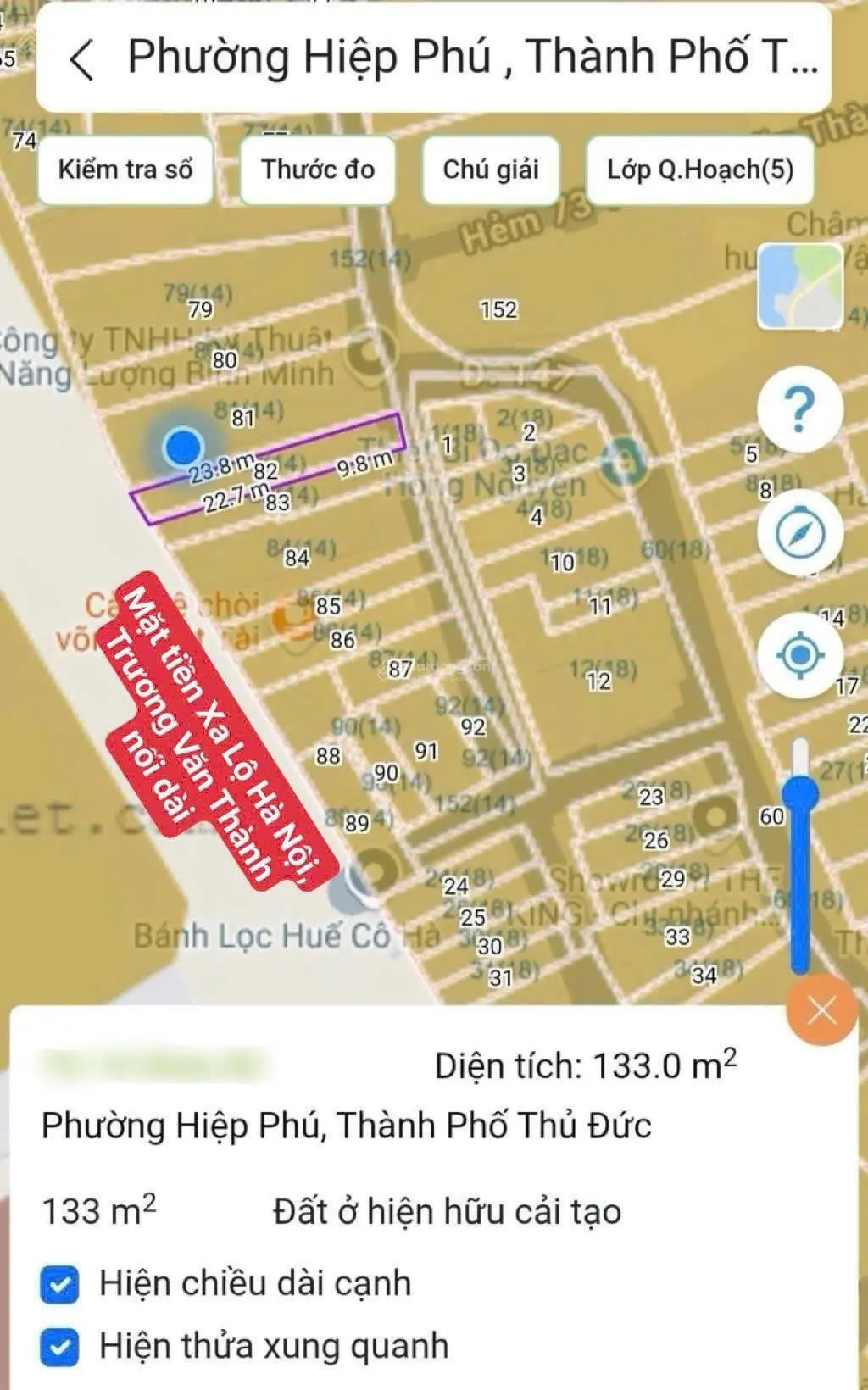 12 tỷ còn 8tỷ nhỏ - Nhà 133m2 mặt tiền tương lai 30m Xa Lộ Hà Nội, Trương Văn Thành - P. Hiệp Phú