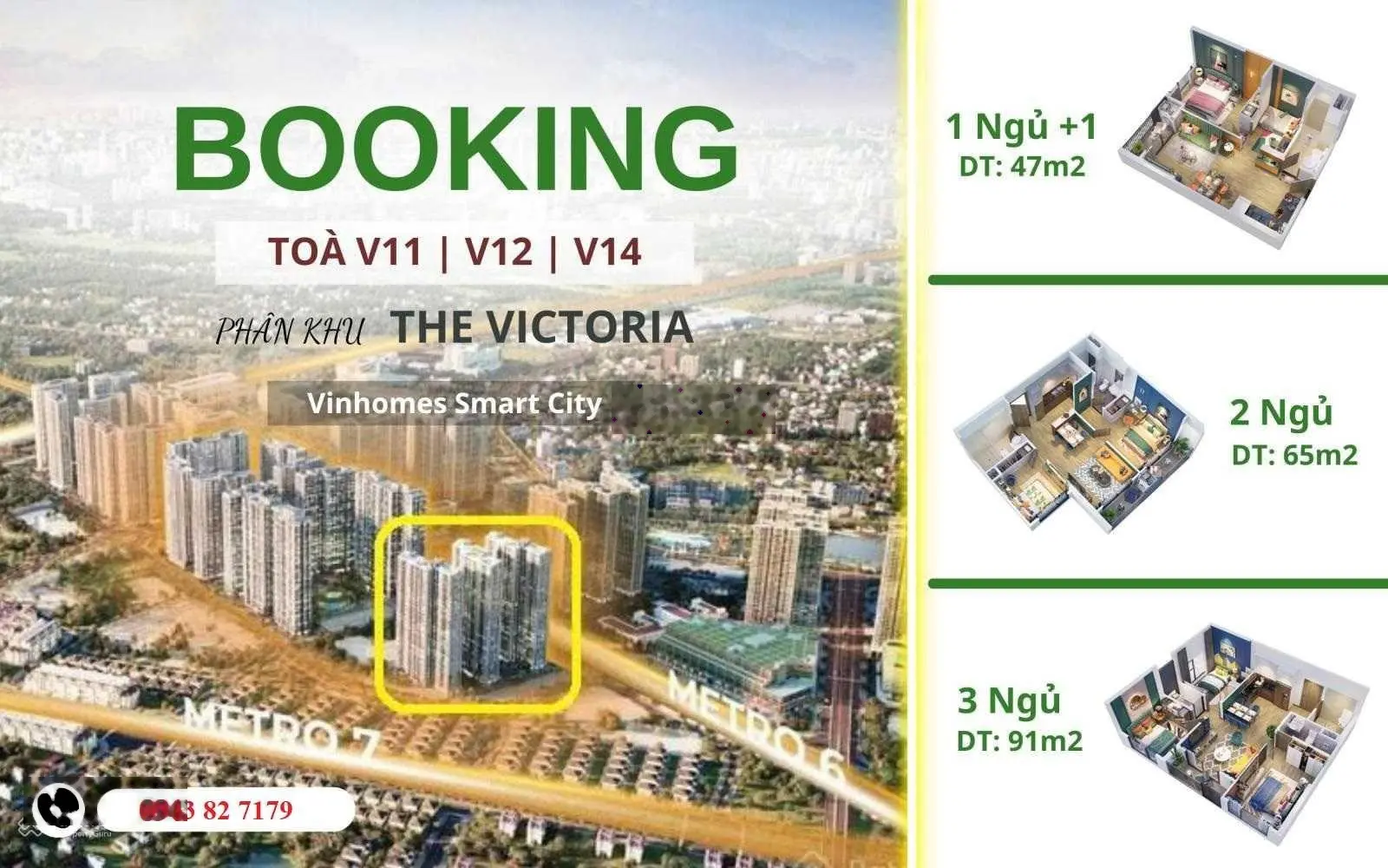 Nhận booking quỹ căn đẹp nhất dự án The Victoria thuộc dự án Vinhomes Smart City