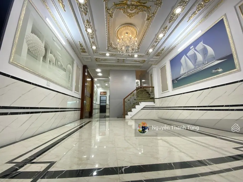 Bán nhà Mặt tiền đường 12m Tân Thới Hiệp Quận 12 - 5 Tầng, 100m2, ngang 5m hiếm, trang bị thang máy