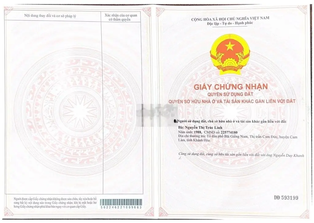 Bán đất Thôn Tân Sinh Đông, Cam Thành Bắc, Cam Lâm, Khánh Hòa