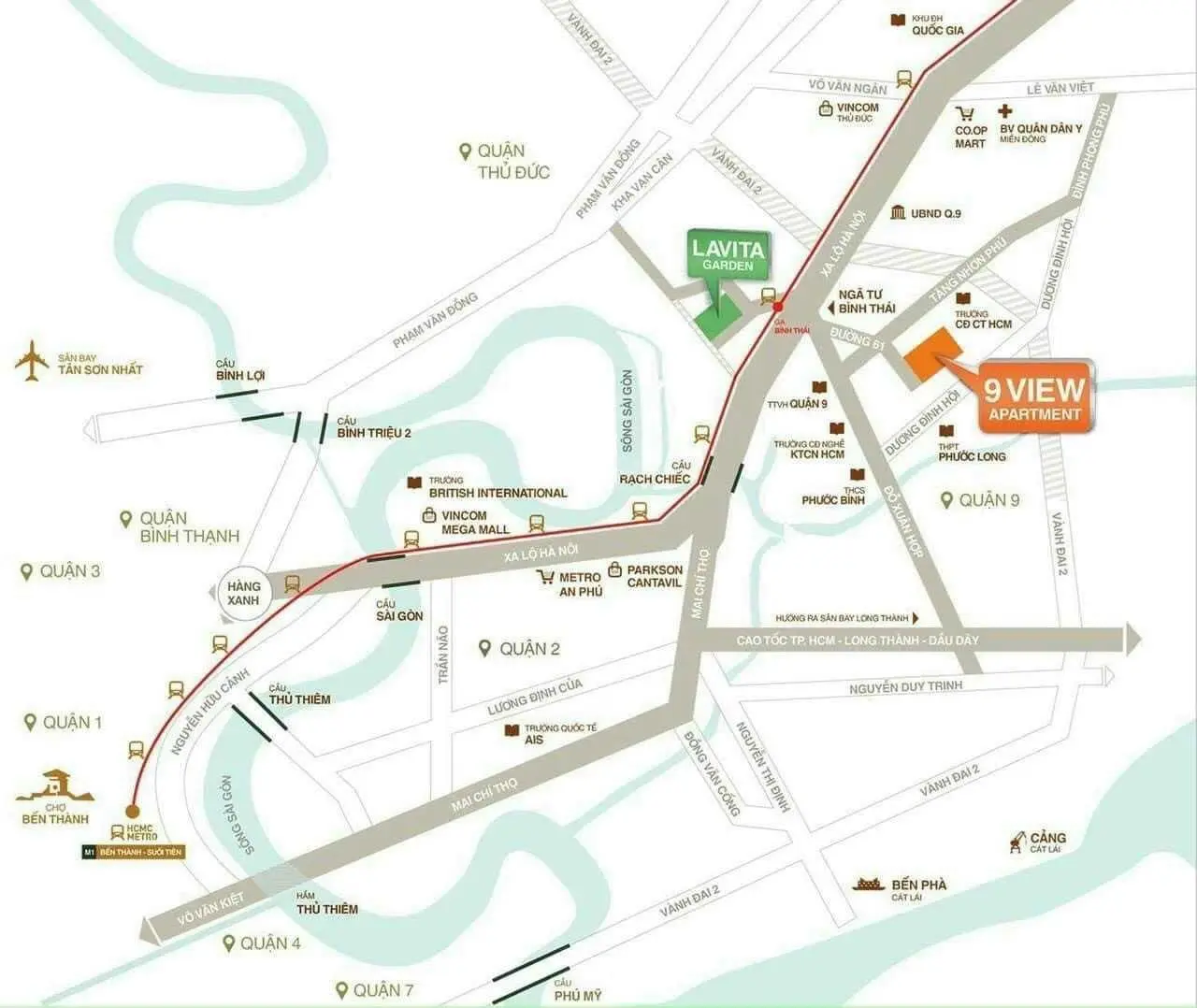 Bán căn hộ 9 View, Phước Long B, 87m2: 3PN - 2tỷ7 - 58m2: 2PN, 2WC, 1,8 tỷ. LH: 0903 333 *** Viên
