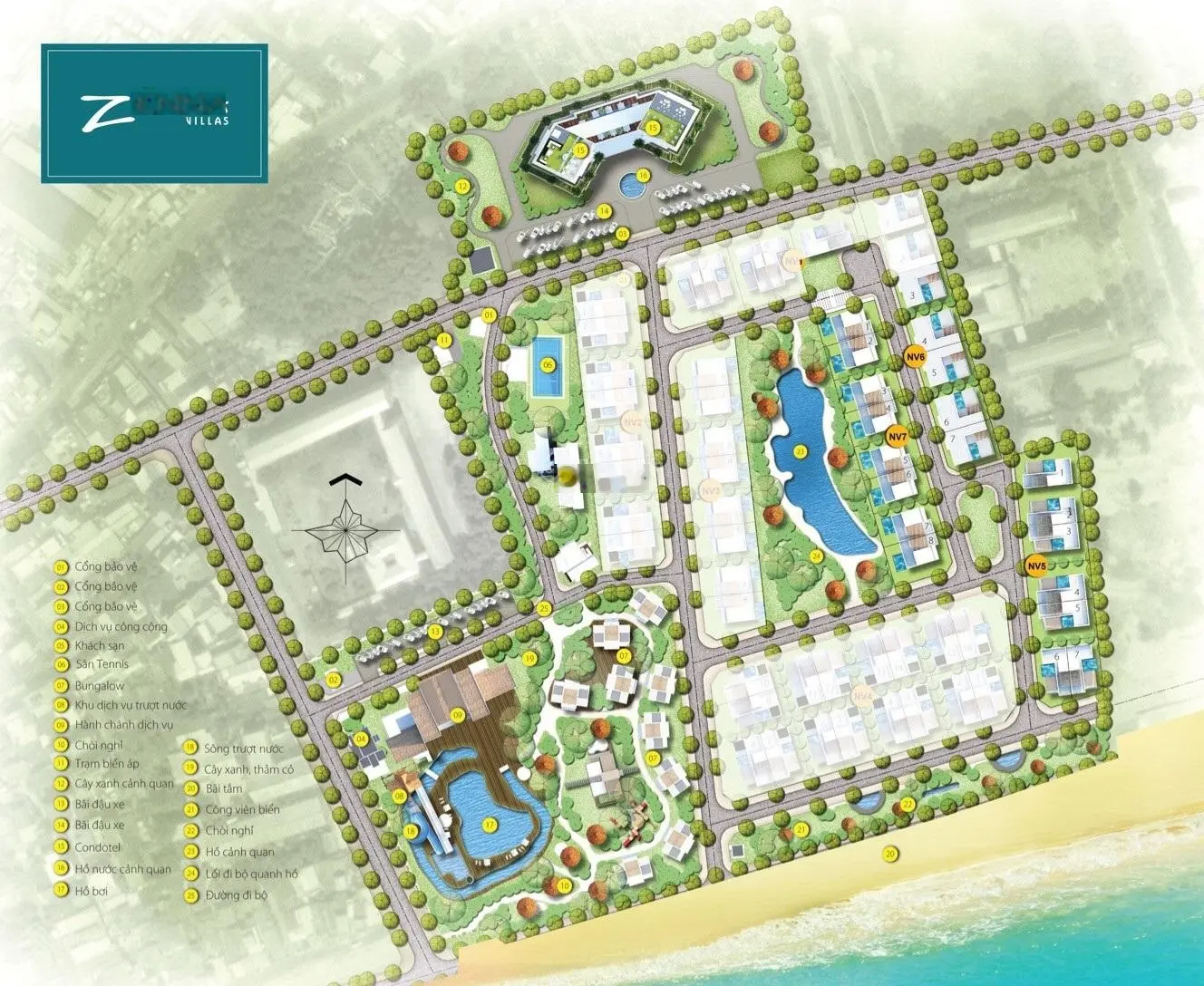 Bán căn góc biệt thự 350m2 full nội thất Zenna Villas Resort cách biển 100m sổ hồng lâu dài