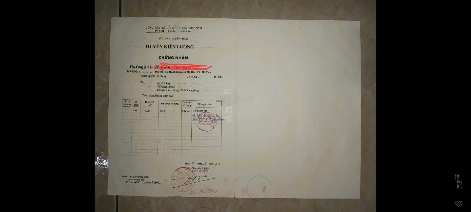Cần bán nhà riêng giá 1,6 tỷ VND tại thị trấn Kiên Lương, Kiên Giang