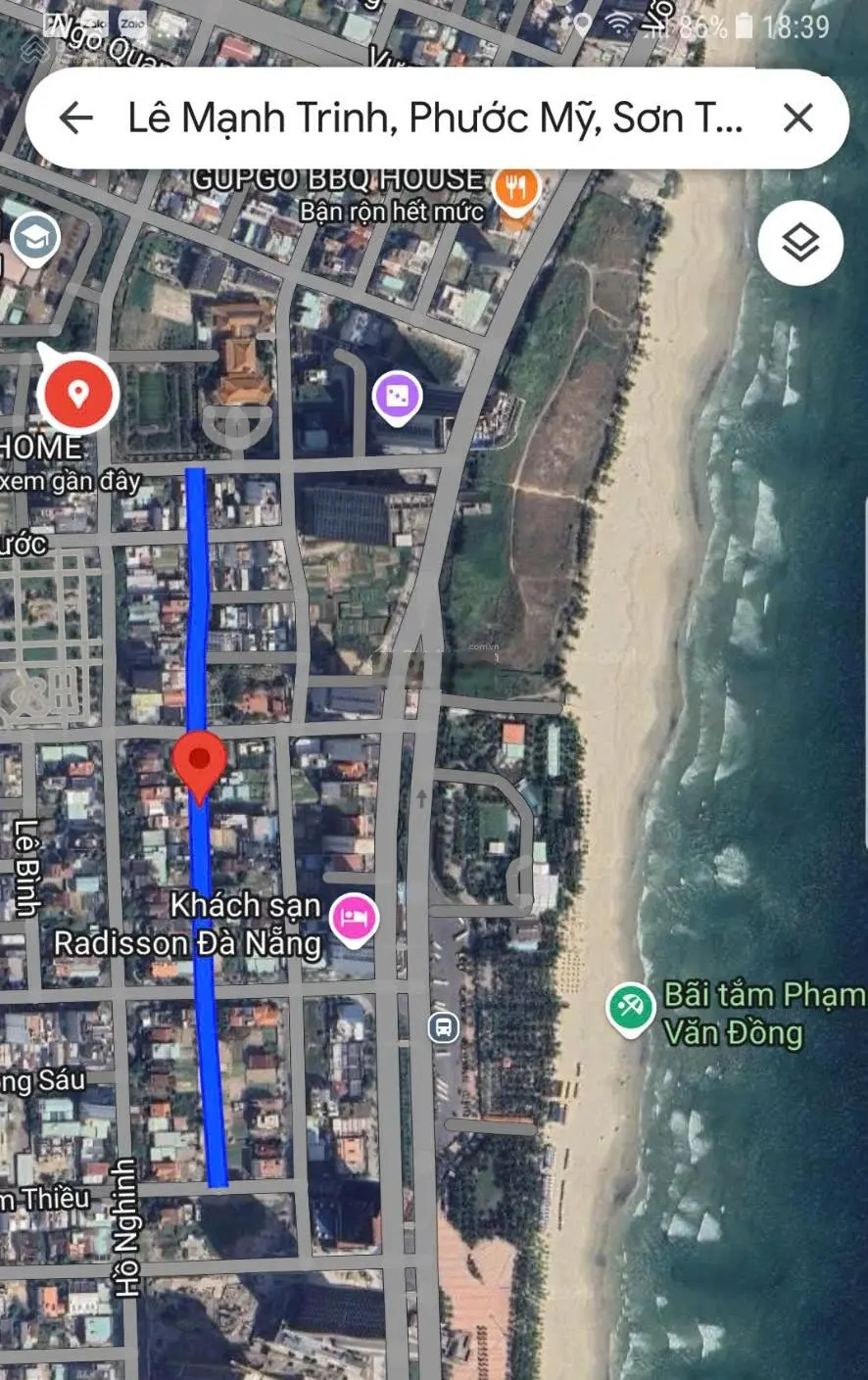 View biển! Bán toà apartment 250m2 - 50,6 tỷ - Mt Lê Mạnh Trinh - Q. Sơn Trà