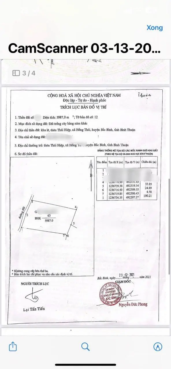 Bán lô đất mặt tiền đường liên huyện Hồng Thái, Bắc Bình 5987m2 - giá tốt