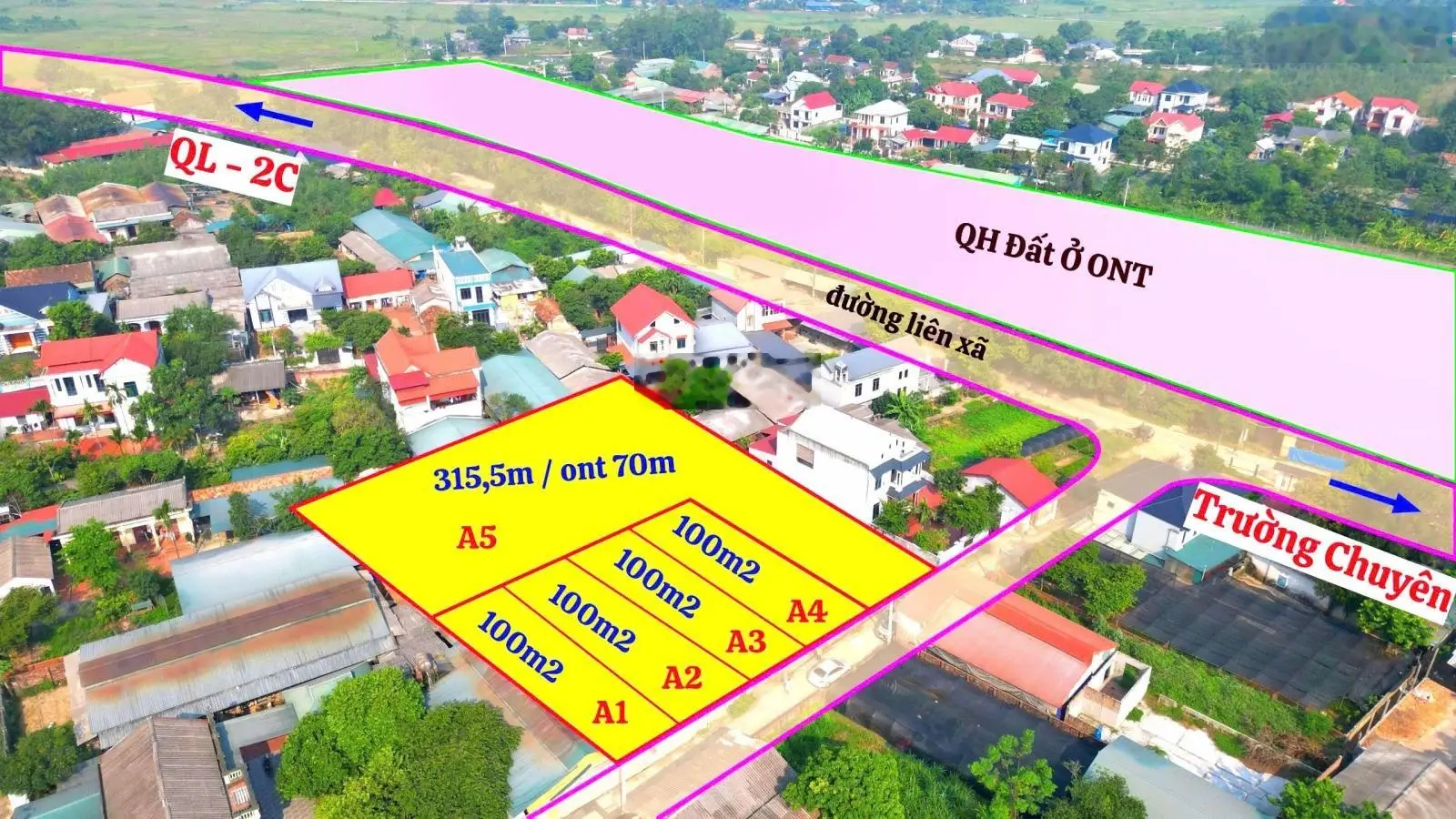 Đất nền giáp Vĩnh Yên - Sát đường lớn - Thổ cư nhiều. Hàng F0 tại Thanh Vân - Tam Dương - Vĩnh Phúc