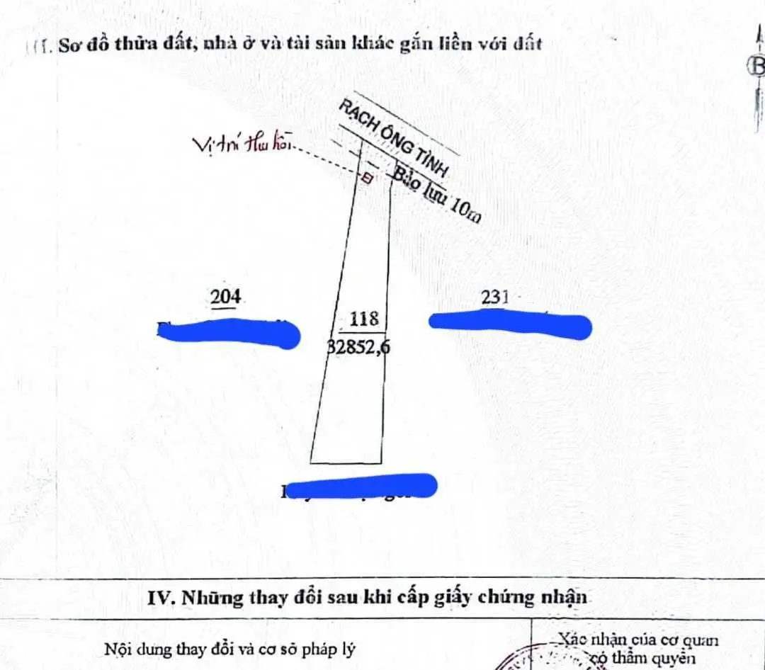 Bán đất vuông nuôi tôm (Khóm Cái Nai, thị trấn Năm Căn - Huyện Năm Căn - Cà Mau), sổ hồng