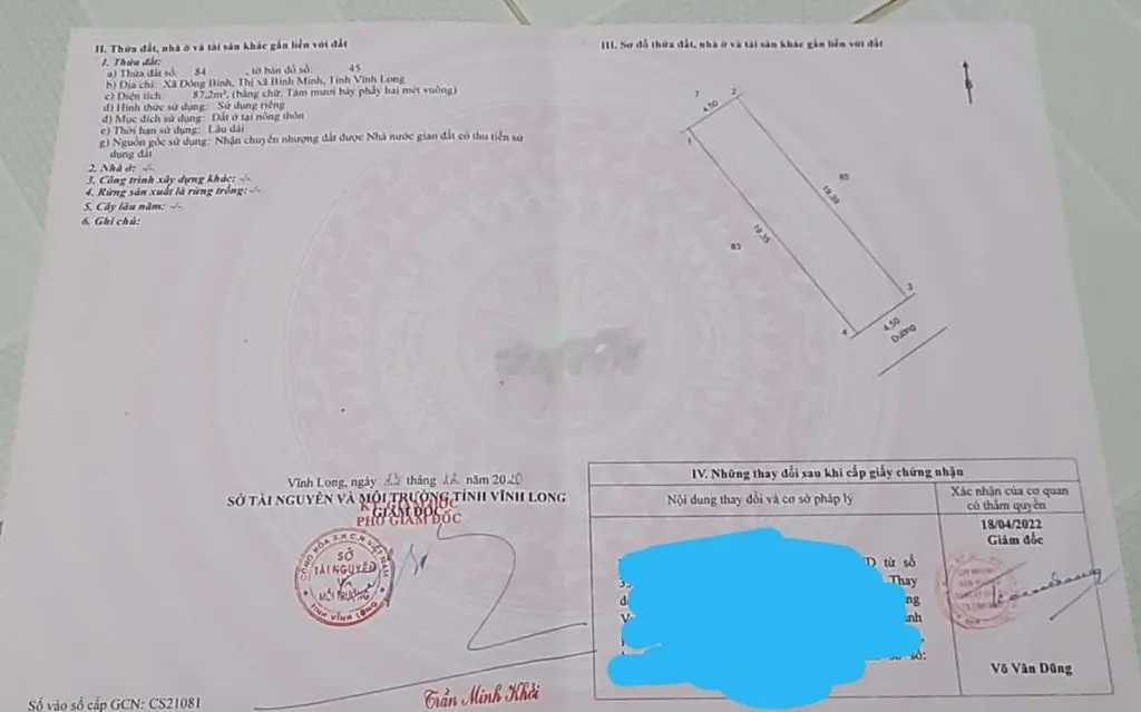 Nền thổ cư thuộc Đồng bình, ngay cay xăng số 1