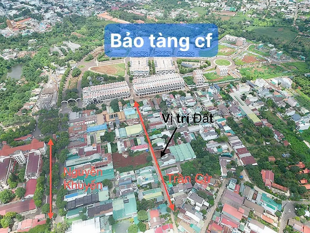 Bán lô đất đẹp ngay Bảo Tàng Cà Phê, MT đường Trần Cừ, 108m2 giá cực sốc