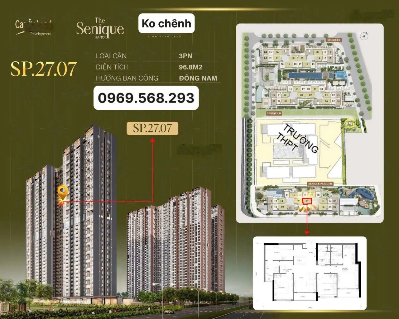 Gấp! Vào suất mua 3 PN không chênh tại Senique Premier Vin Ocean Park, đủ CK 12% sự kiện 0969 568 ***