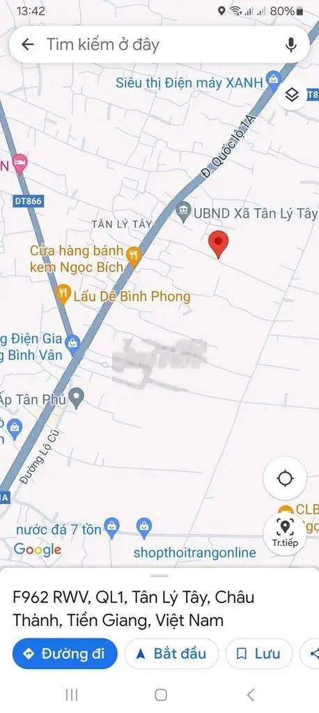 Chính chủ bán đất đường xe hơi Xã Tân Lý Tây