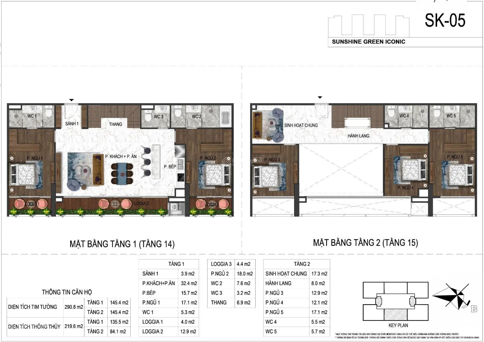 Green Iconic Long Biên 2PN 79,6m2 từ 4,4 tỷ & duplex 3PN 170m2 từ 10,x tỷ & Pent 219m2 16 tỷ