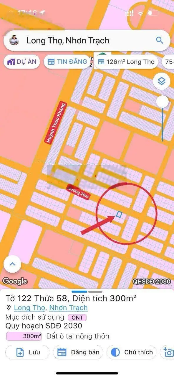 Cần bán nhanh lô đất mặt đường 35m(D1) trong dự án HUD, gần ngã 4 Lê Hồng Phong