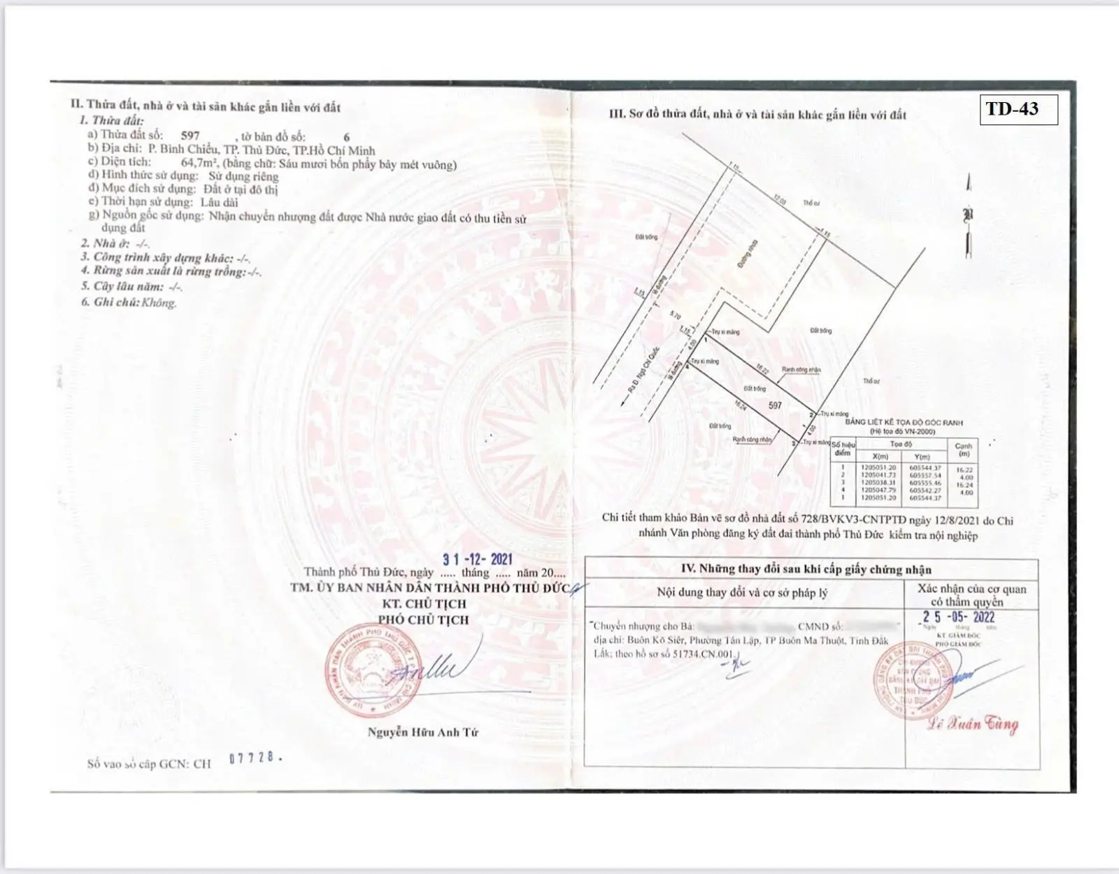 Chính chủ không phải môi giới cần bán gấp lô đất Thủ Đức, đường xe hơi 8m, ngay chợ, chỉ 3,420 tỷ