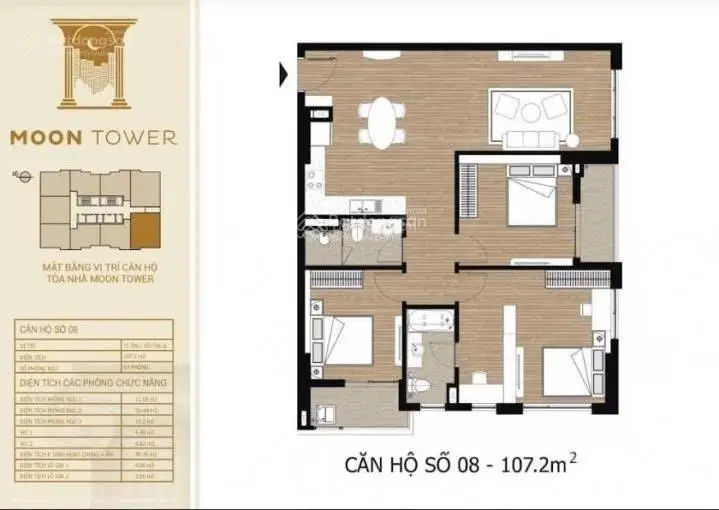 HDI Tây Hồ bán căn góc 3PN 107m2. Full nội thất. View Hồ Tây/ giá 10.720 tỷ. LH: 0986558263