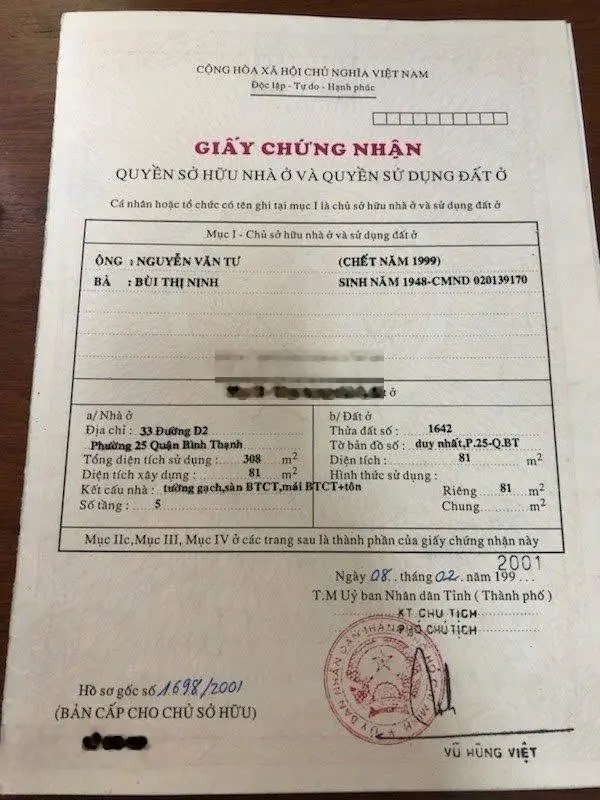 Bán nhà riêng 80 m2 đường Nguyễn Gia Trí, quận Bình Thạnh, thành phố Hồ Chí Minh