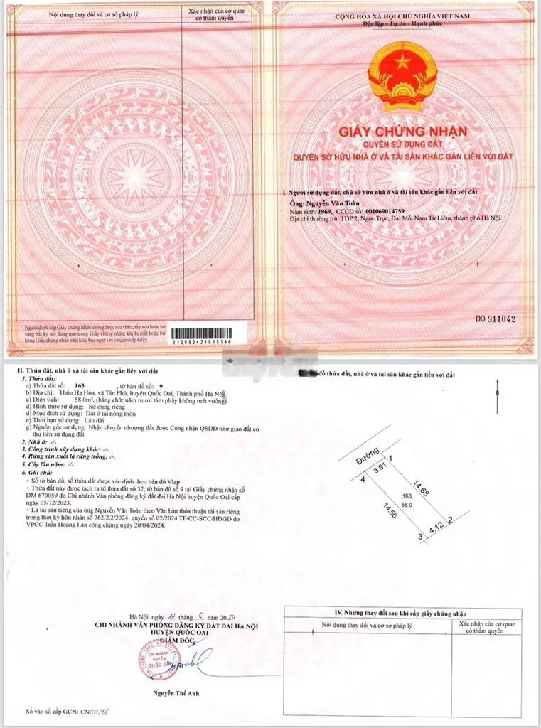 BÁN ĐẤT TÂN PHÚ, QUỐC OAI ĐƯƠNG OTO 58M2.