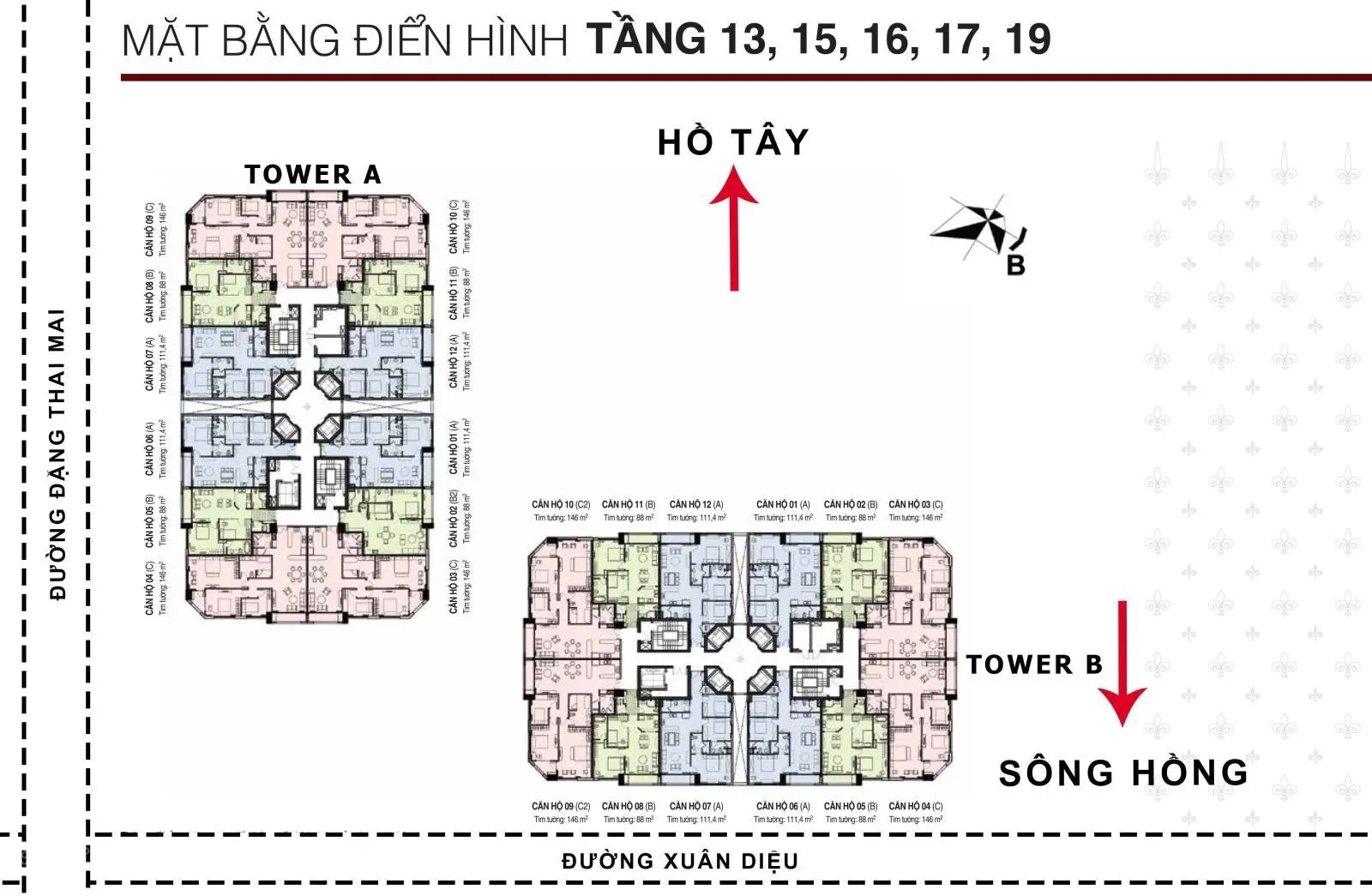 Tổng hợp quỹ căn đẹp có giá rẻ nhất tòa D'Le Roi Soleil số 2 Đặng Thai Mai, Quảng An Tây Hồ, Hà Nội